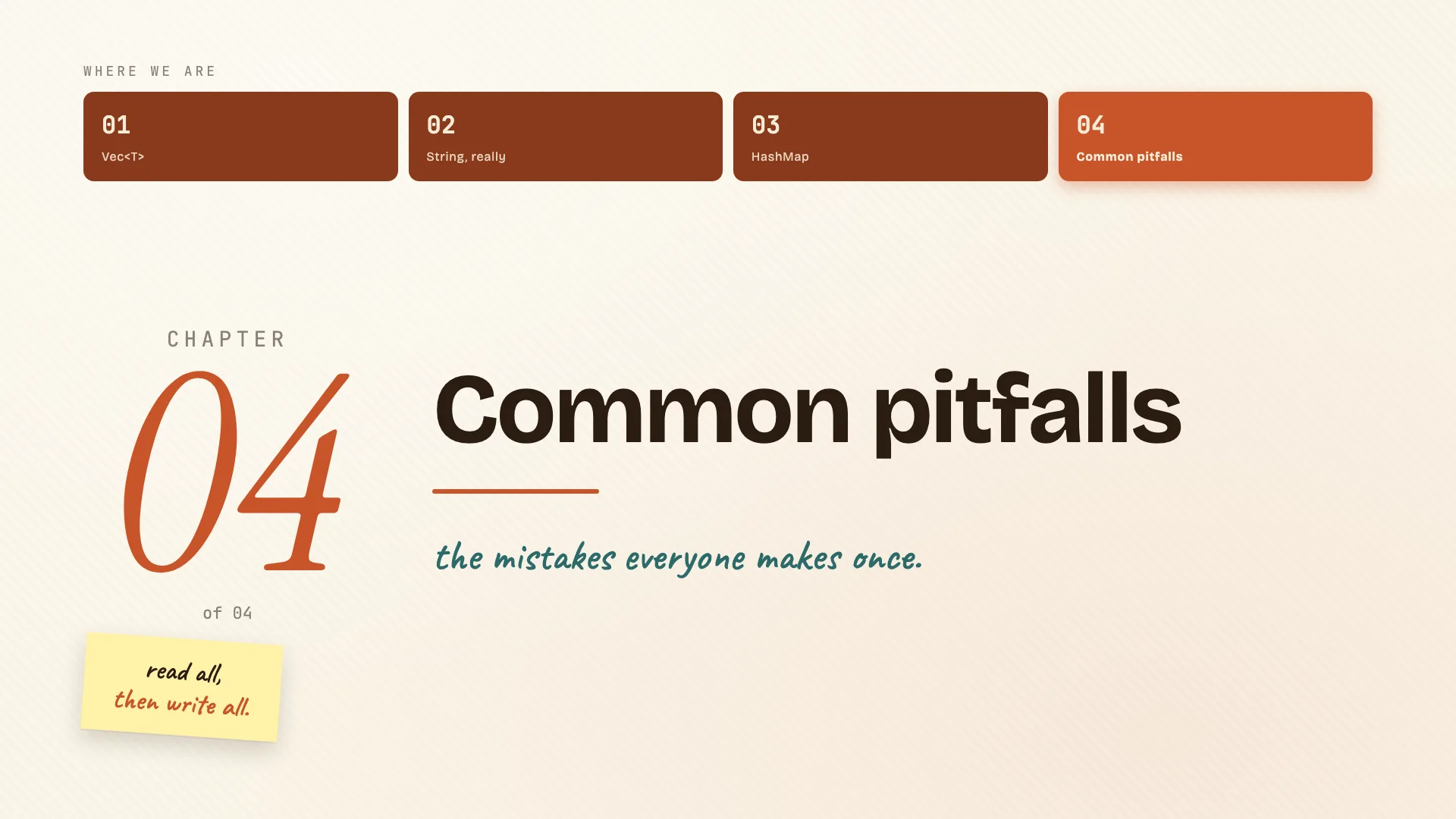 Common pitfalls chapter divider