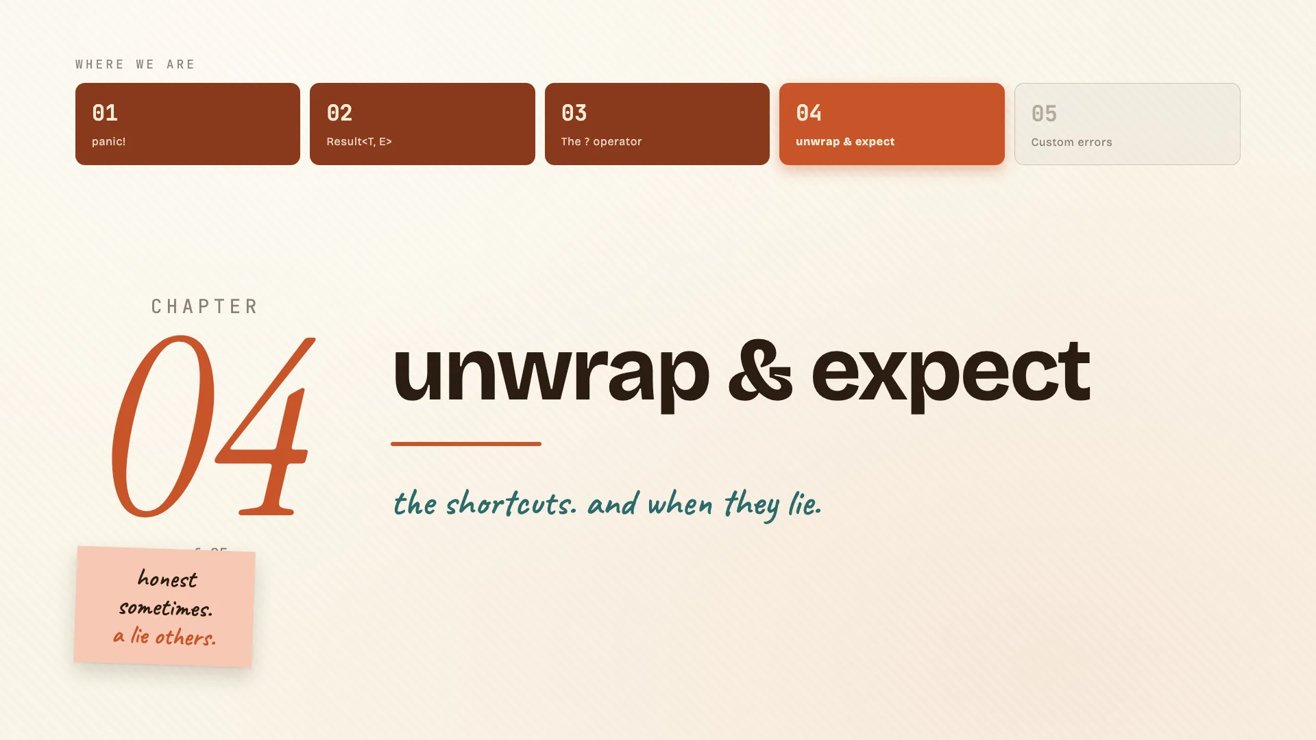 unwrap and expect chapter divider