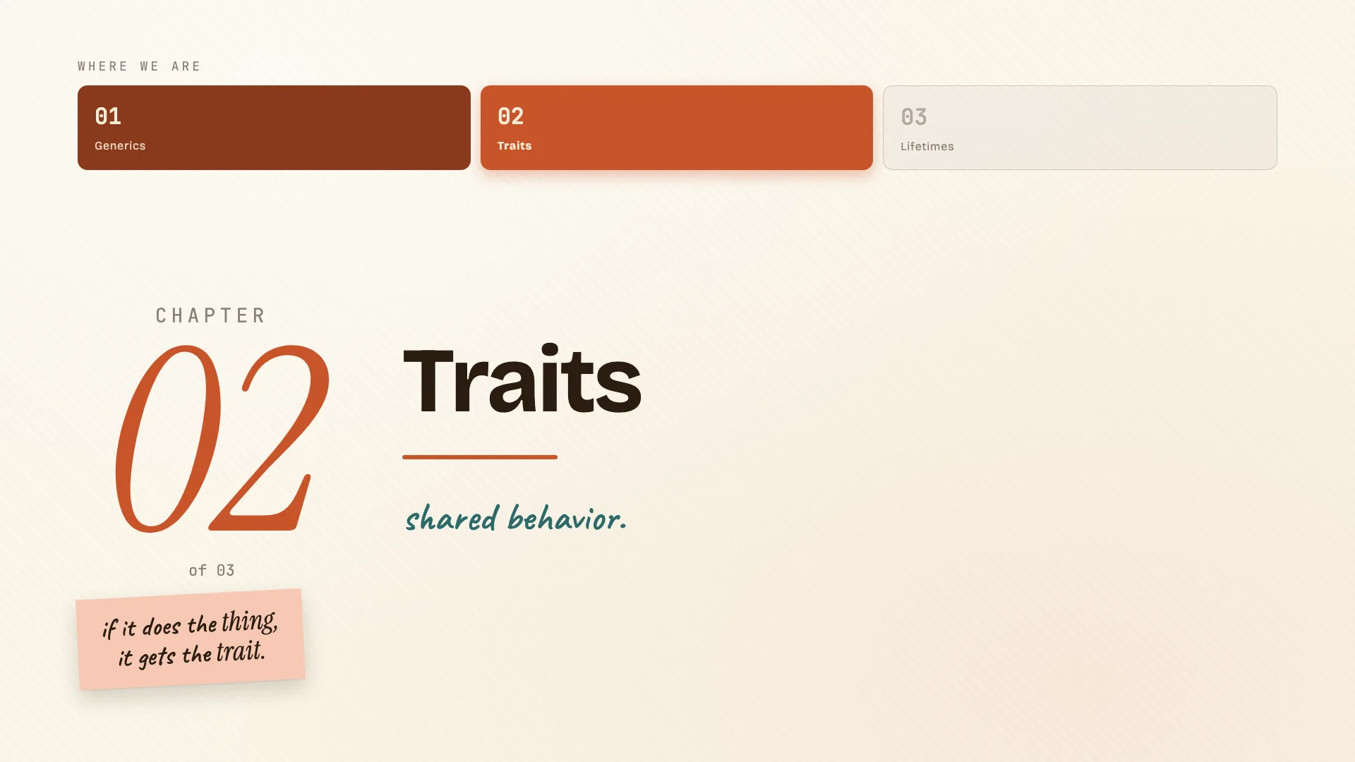 Traits chapter divider