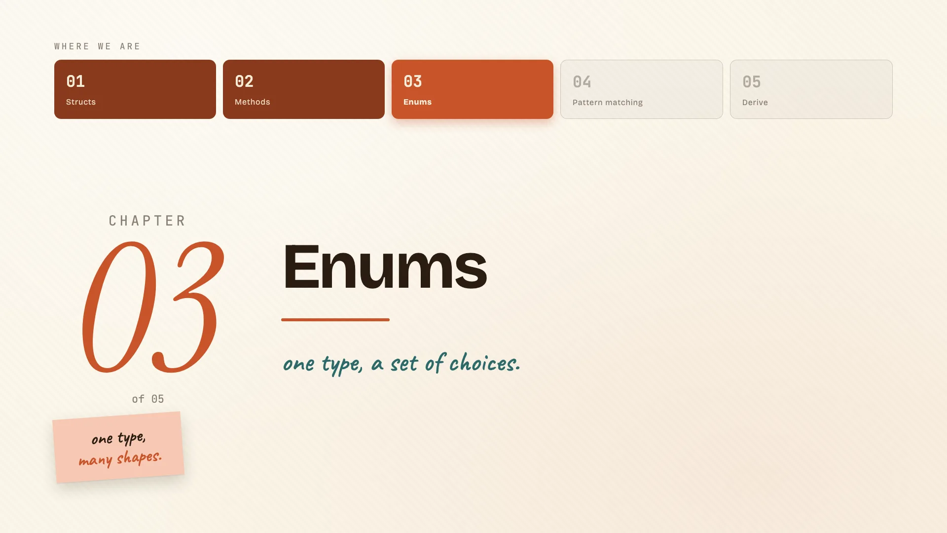 Enums chapter divider